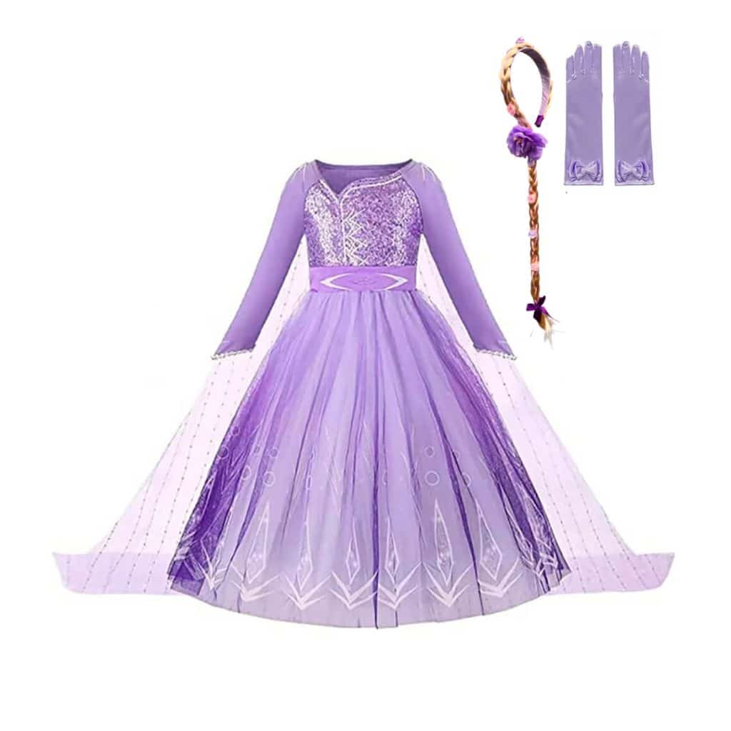 prinsessenjurk Elsa paars
