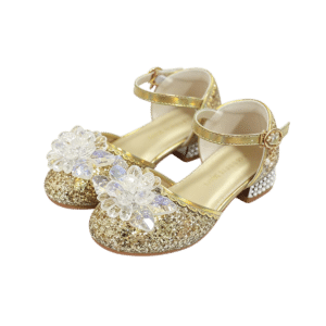 prinsessenschoenen goud met hakjes