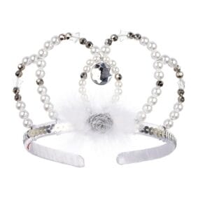 Kroon Tiara Liberty zilver/wit