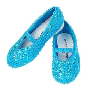 Ballerina schoenen Lily met pailletten - blauw