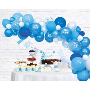 Ballonnen boog decoratie set blauw