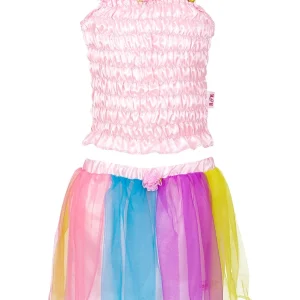 Melody Set top Roze Multi + rok 3 jaar