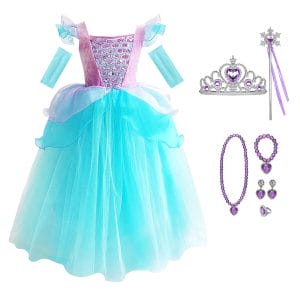 Zeemeermin jurk - Ariel - prinsessenjurk + accessoires