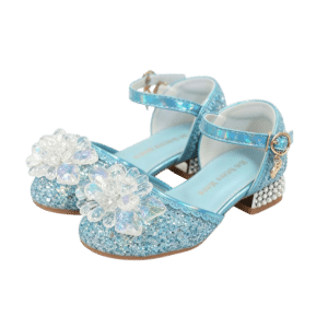 blauwe prinsessen schoenen met hakjes