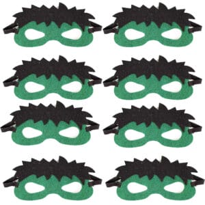 Hulk Superhelden maskers partypack (8 stuks)