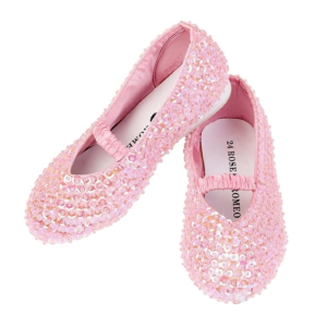 Ballerina schoenen Lily met pailletten - roze