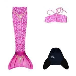 Zeemeerminstaart + bikinitop Princess – Monofin – 3 delig – Kuaki Mermaids