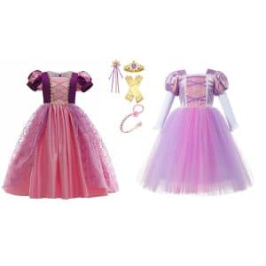 Voordeelpakket - 2 x Rapunzel Deluxe jurk + accessoires