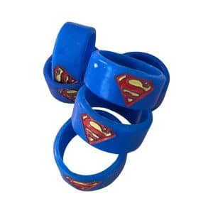 Ringen Superman blauw - 6 stuks - siliconen