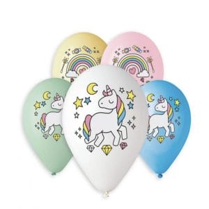 Ballonnen Unicorn - Pastel - Eenhoorn kinderfeestje - 5 stuks