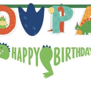 Dinosaurus Slinger – Happy Birthday – Banner