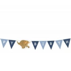 Dinosaurus Happy Birthday Banner - met ballonnen