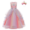Roze eenhoorn prinsessenjurk met haarband