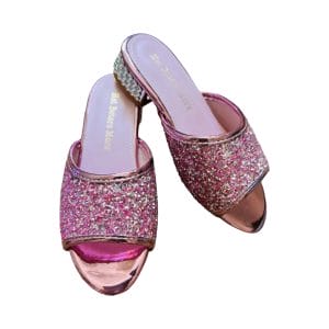 Slippers - kroon + toverstaf - roze