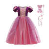 Roze Rapunzel prinsessenjurk met acccesoires