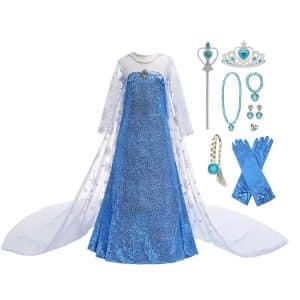 Frozen Elsa prinsessenjurk + accessoires