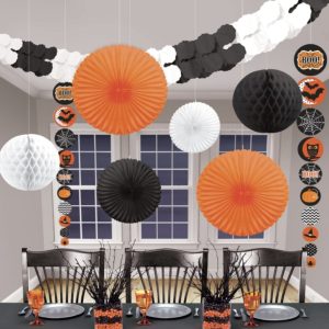 Halloween decoratieset slingers - 9 stuks