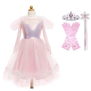 Prinsessenjurk + accessoires - roze