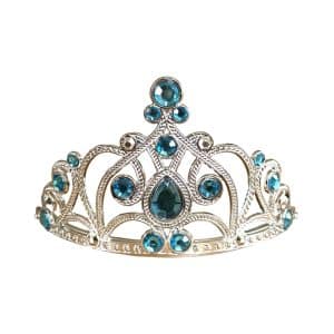 Prinsessenkroon blauw -zilver