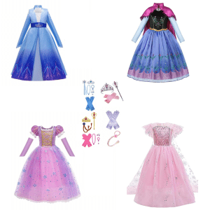 Elsa jurk -  Anna jurk - Rapunzel jurk + accessoires