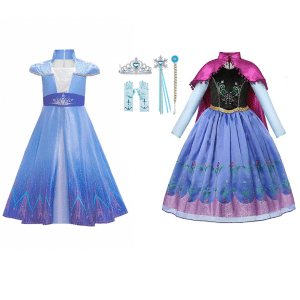 Voordeelpaket Elsa jurk  + luxe Anna jurk +  accessoires