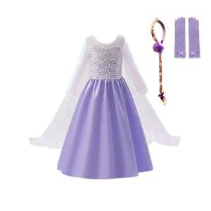 Elsa jurk - paarse prinsessenjurk + accessoires