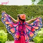 Souza! Prinsessenjurk - Papillon + vleugels & fuchsia handschoenen