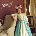 Souza! Prinsessenjurk - Josephina + blauwe handschoenen