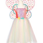 Souza! Prinsessenjurk - Flora jurk + vleugels & roze handschoenen