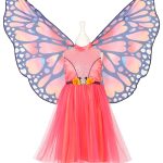 Souza! Prinsessenjurk - Papillon + vleugels & fuchsia handschoenen
