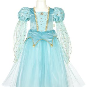 Souza! Prinsessenjurk - Victoria + blauwe lange handschoenen