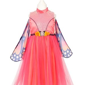 Souza! Prinsessenjurk - Papillon + vleugels & fuchsia handschoenen