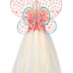 Souza! Prinsessenjurk - Flora jurk + vleugels & roze handschoenen