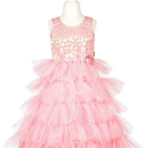 Souza! Prinsessenjurk - Lysanna + roze lange handschoenen