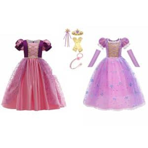 Combideal - 2x Rapunzel prinsessenjurk + accessoires