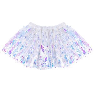 Great Pretenders - Zilver pailletten rok - 4-6 jaar
