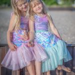 Great Pretenders - Roze pailletten rok + haarclip - 4-6 jaar