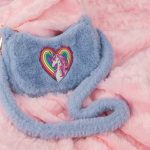 Blauw pluche Unicorn schoudertas