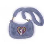 Blauw pluche Unicorn schoudertas