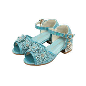 Prinsessenschoenen Livia met hakjes blauw