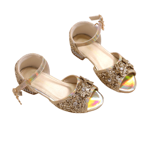 Prinsessenschoenen - Livia - Goud + toverstaf/kroon