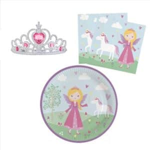 Prinsessen feest - kinderfeestje pakket + 8 x tiara - 36 stuks