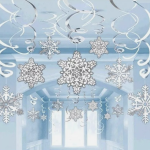 Winter sneeuwvlok slinger Frozen  - 30 stuks