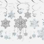 Winter sneeuwvlok slinger Frozen  - 30 stuks