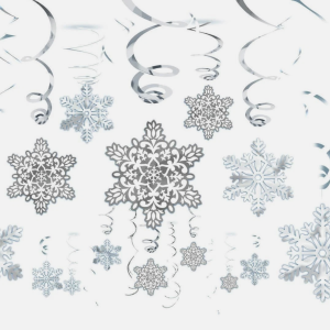 Winter sneeuwvlok slinger Frozen  - 30 stuks