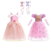 Doornroosje en Rapunzel jurk met accessoires