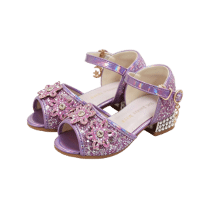 Prinsessenschoenen Livia met hakjes paars