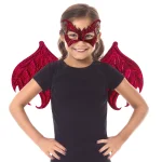 Little Adventures - Draken vleugel + masker rood 3-8 jaar