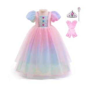 Roze regenboog prinsessenjurk