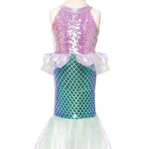 Zeemeermin jurk Misty lila www.prinsessenjurk.nl